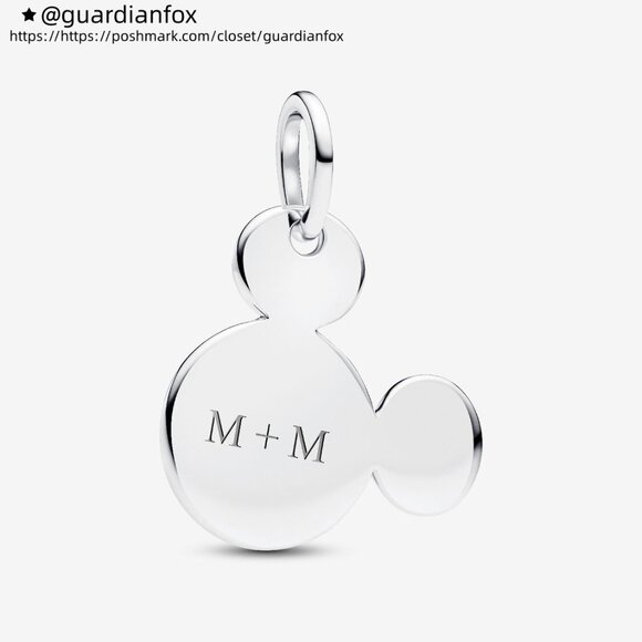 Pandora Disney Mickey Mouse Engravable Dangle Charm - Picture 3 of 8
